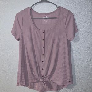 purple ribbed t-shirt
